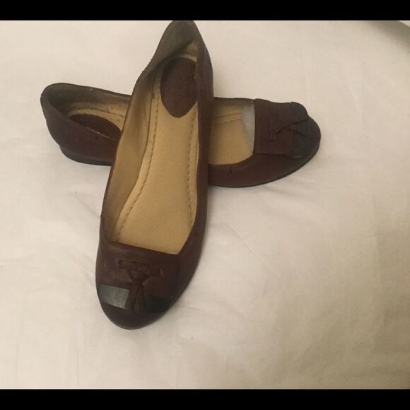 Frye Women’s  Sz 9 Leather Ballet Reddish Brown - Picture 1 of 8